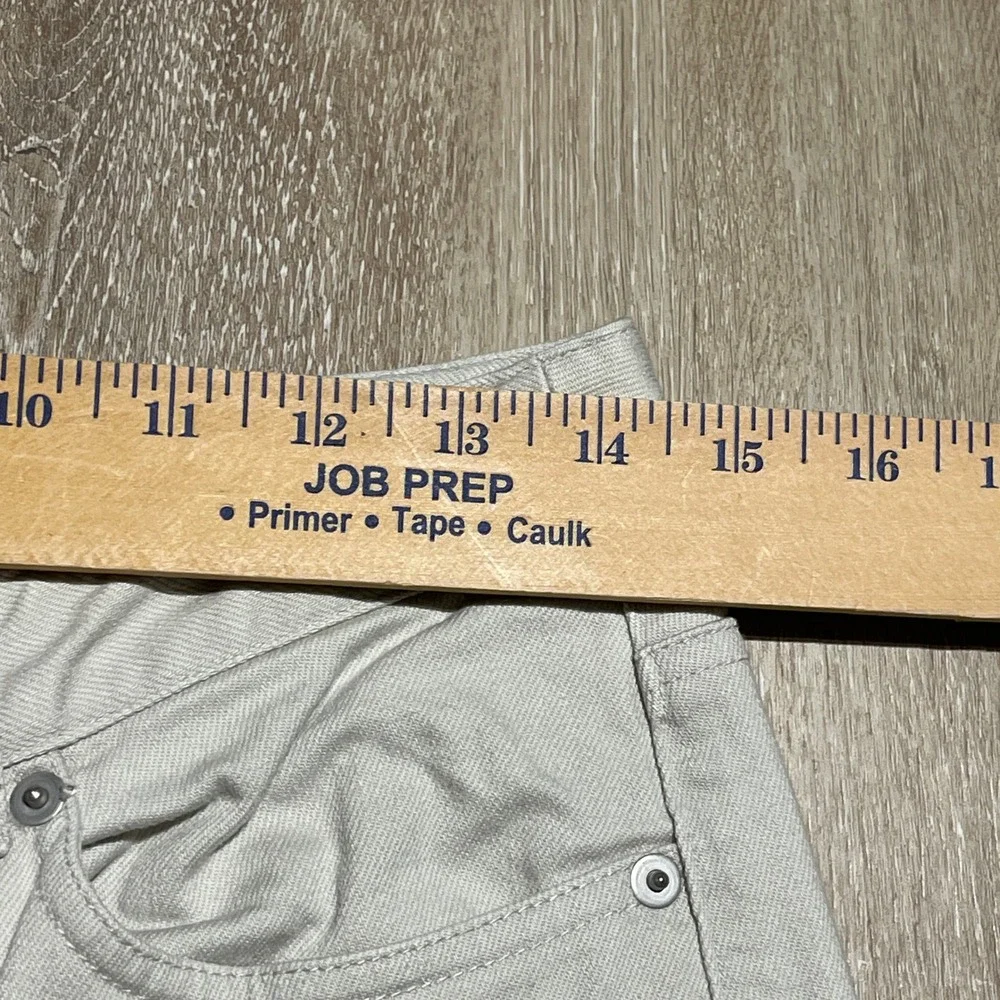 Talbots Stretch Womens Straight Leg Beige 5 Pocket Jeans Pants Size 8 Casual EUC